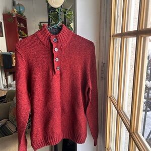 Red Men’s Tricots St Raphael Button Sweater